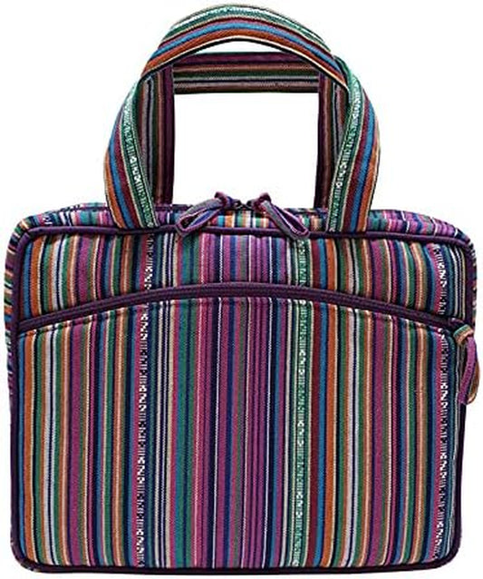 Shenaini Extra Large Bible Cover for Women - Ladies Bible Cover in X-Large Size - Chic Bible Case for Women with Pockets, Handles & Zippers - Padded Bible Cases - Jumbo XL Bible Carrying Case (Purple)