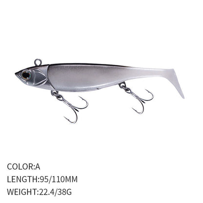 Tail Soft Bait Sea Fishing Lure Fish Type Jig Hook Tossing Fake Fish Weever Topmouth Culter