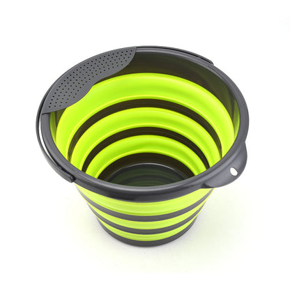 Folding multifunctional silicone bucket