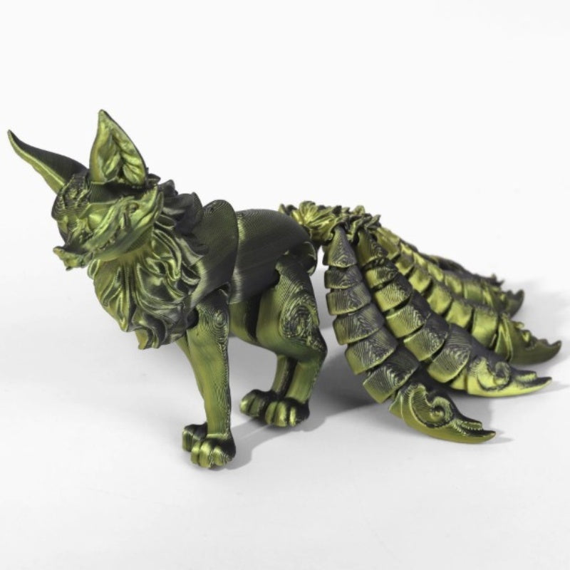 3d printing nine tail fox multi joint movable model hand made