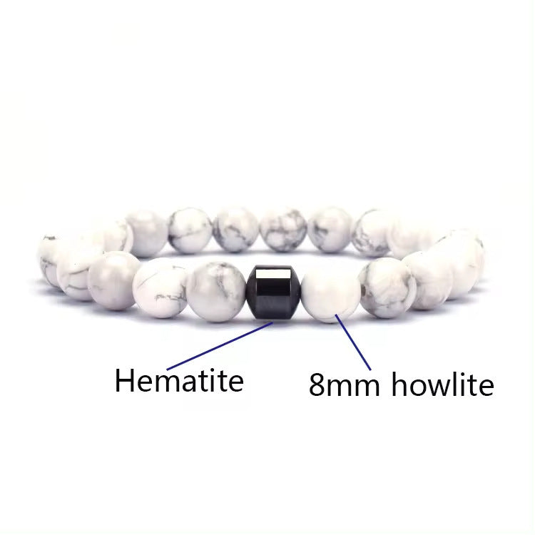 Natural Gemstone Bracelet Vintage Stone Beads Men Women Jewelry