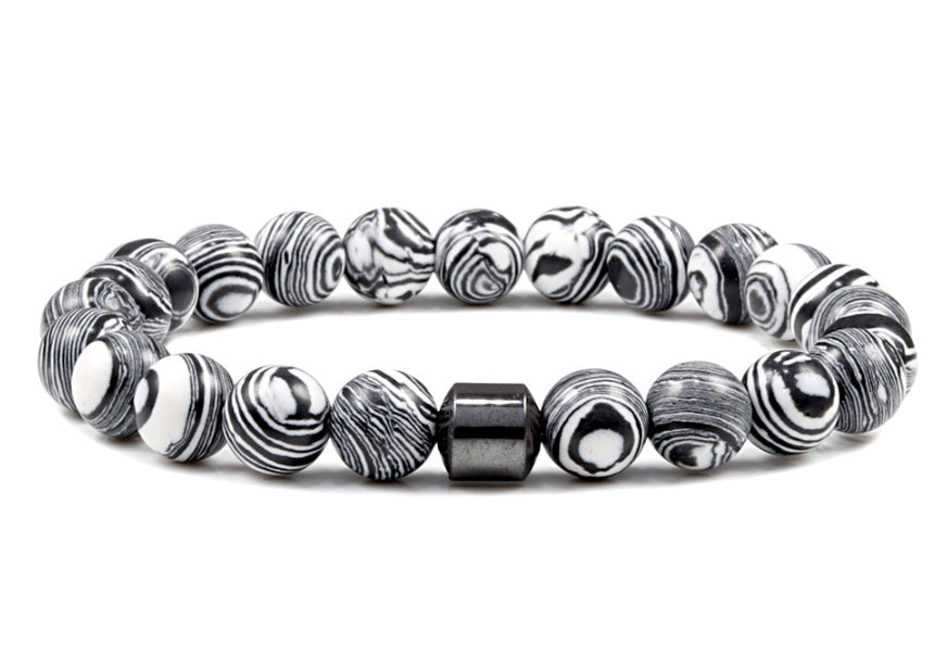 Natural Gemstone Bracelet Vintage Stone Beads Men Women Jewelry