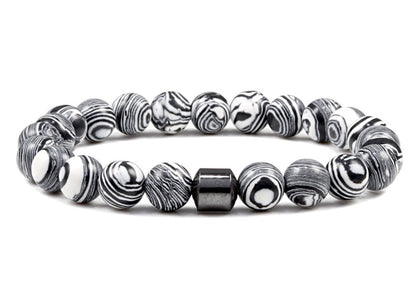 Natural Gemstone Bracelet Vintage Stone Beads Men Women Jewelry