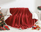 BEAUTEX Sherpa Fleece Throw Blankets, Soft Fluffy Flannel Plush Blanket and Throw, Fuzzy Cozy Red Cuddle Blankets for Couch Bed Sofa Adults (50" X 60", Wine)