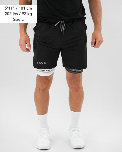 SAVD Christian Performance Shorts - Men's Gym & Sport Shorts with Pockets & Compression Liner, Bible Verse Activewear