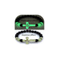 8mm Natural Volcanic Stone Bracelets for Men,Luminous Cross Bracelets,Healing Crystal Elastic Stretch Beads Bracelet,Religion Holy Communion Bracelet for Women