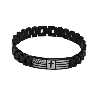 VNOX Personalized Religious Jewelry-Engraved Inspirational Christian Faith Bible Verse Quote Wristbands Elegant Link Bracelet Encouragement Gift,Cassic Watch Band Strap Design