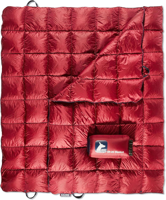 Horizon Hound down Camping Blanket - Outdoor Travel Quilt | Sustainable, Insulated, Lightweight & Warm Gear for Sleep, Camping, Stadium, Hiking & Festivals | Water Resistant, Packable & Compact