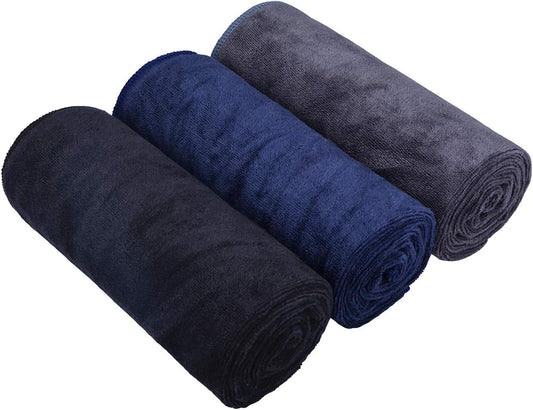 HOPESHIN Gyms Yoga Towels - Absorbent Microfiber Workout Towels for Men & Women, Soft, Fast Drying 3 Pack, 16X32 Inch