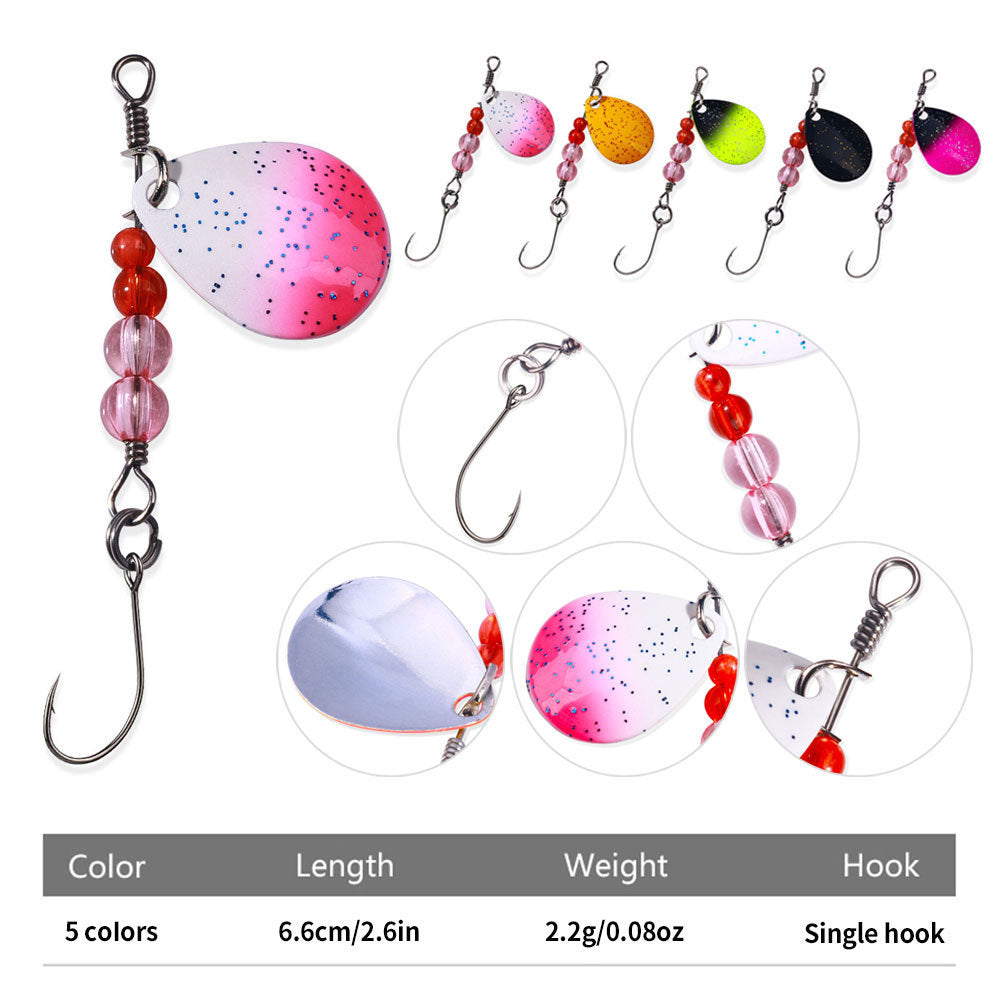 Sequin Single Hook Colorful Sequin Fish Bait
