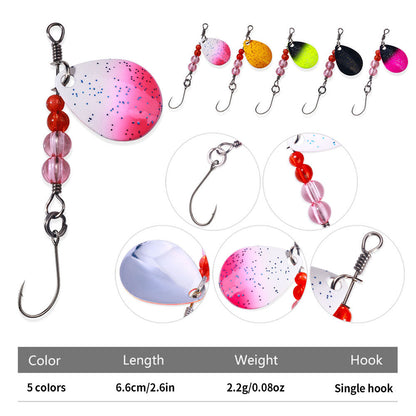 Sequin Single Hook Colorful Sequin Fish Bait