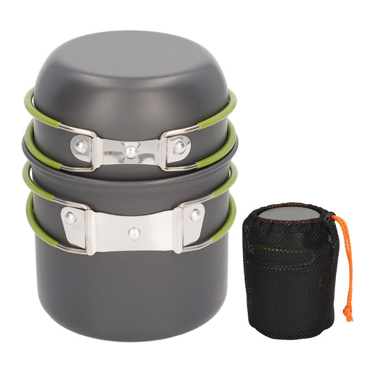 Camping Pot Food Grade Metal Anti Scald Foldable Handle Widely Used Camp Cookware Bowl Pot for Camping Travel Picnic