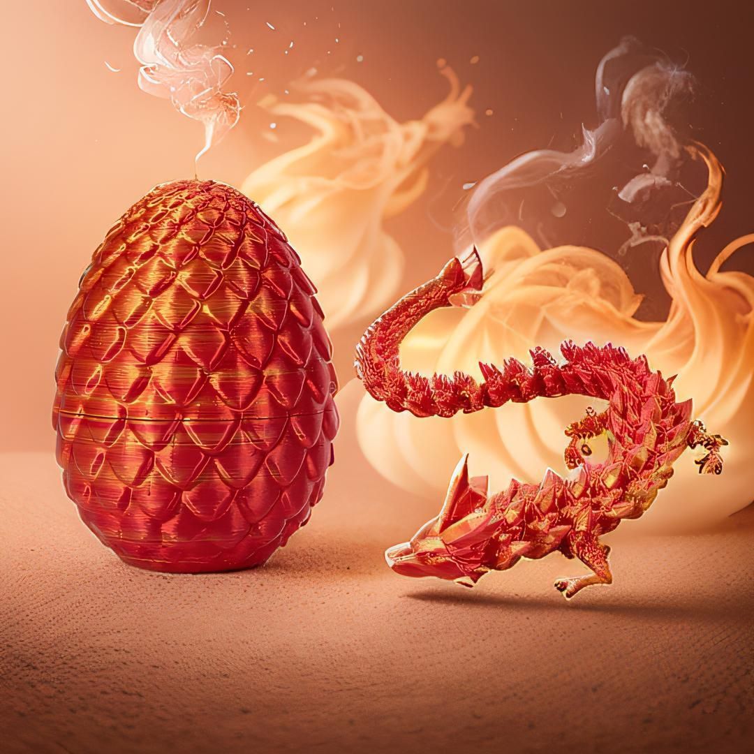 3D Printing Dragon Egg Divine Dragon Set