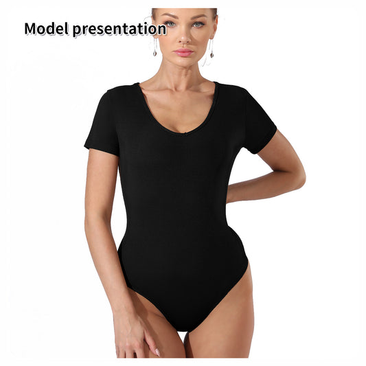 Women's Fashion Simple Solid Color Bodysuit