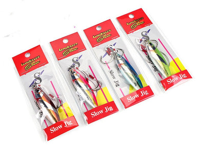 Laser Luminous Double Hook Slow Shake Iron Plate Bait Lead Fish