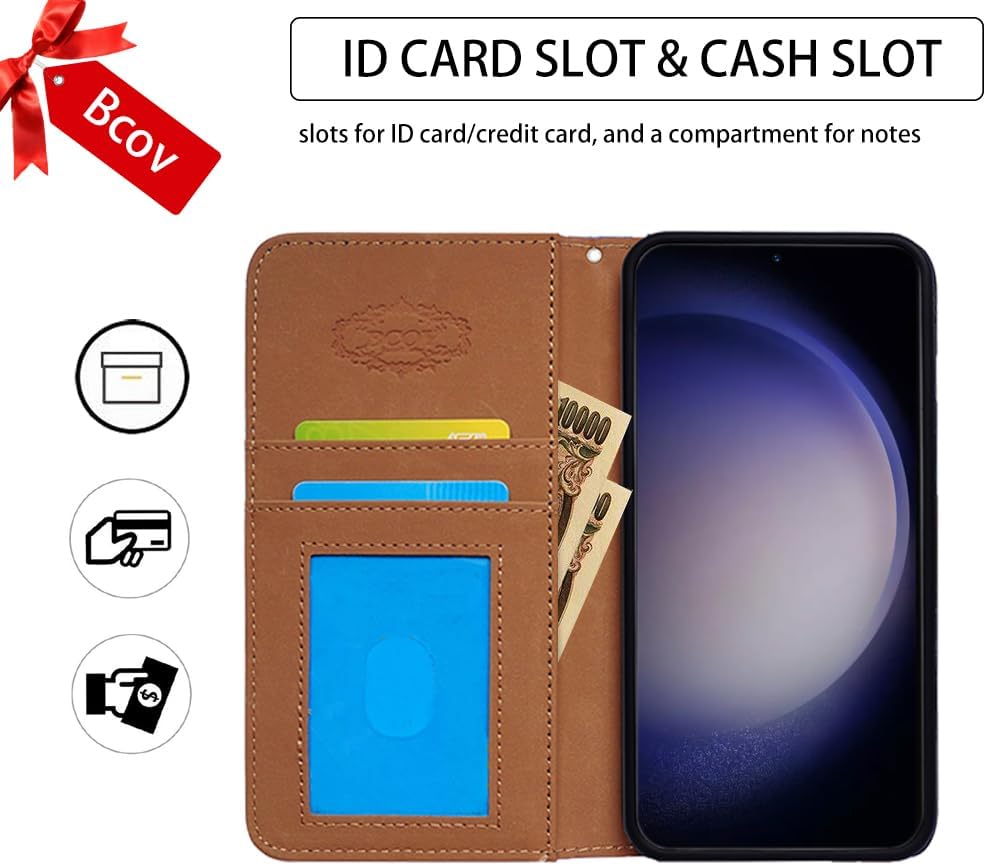 Case for iPhone 16e,Sunflower Bee Flip Phone Case Wallet Cover with Card Slot Holder Kickstand Case for iPhone 16e