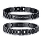 VNOX Personalized Religious Jewelry-Engraved Inspirational Christian Faith Bible Verse Quote Wristbands Elegant Link Bracelet Encouragement Gift,Cassic Watch Band Strap Design
