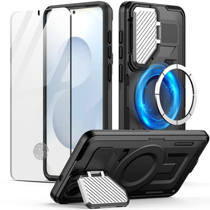 MMHUO for Samsung S25 Edge Case with Adjustable Camera Protector & Screen Protector,[Compatible with MagSafe] [Military Grade Protection] Shockproof Phone Case for Samsung Galaxy S25 Edge,Purple