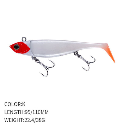 Tail Soft Bait Sea Fishing Lure Fish Type Jig Hook Tossing Fake Fish Weever Topmouth Culter