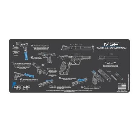 Cerus Gear Gun Cleaning Mats Cerus Gear S&W M&P Instructional 3mm ProMat 12" x 27" - Charcoal Gray