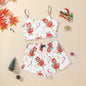 Christmas European And American Thin Pajamas Women's Sleeveless Shorts Milk Silk Simple Casual Two-piece Suit Homewear