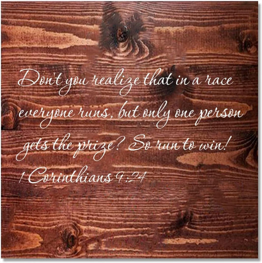 Wood Sign with Bible Verse Wooden Hanging Sign Pallet Inspirational Coffee Signs Vintage Farmhouse Quotes Wall Living Room Kitchen Home Office Decor Easy to Decorate Our First Home Sign