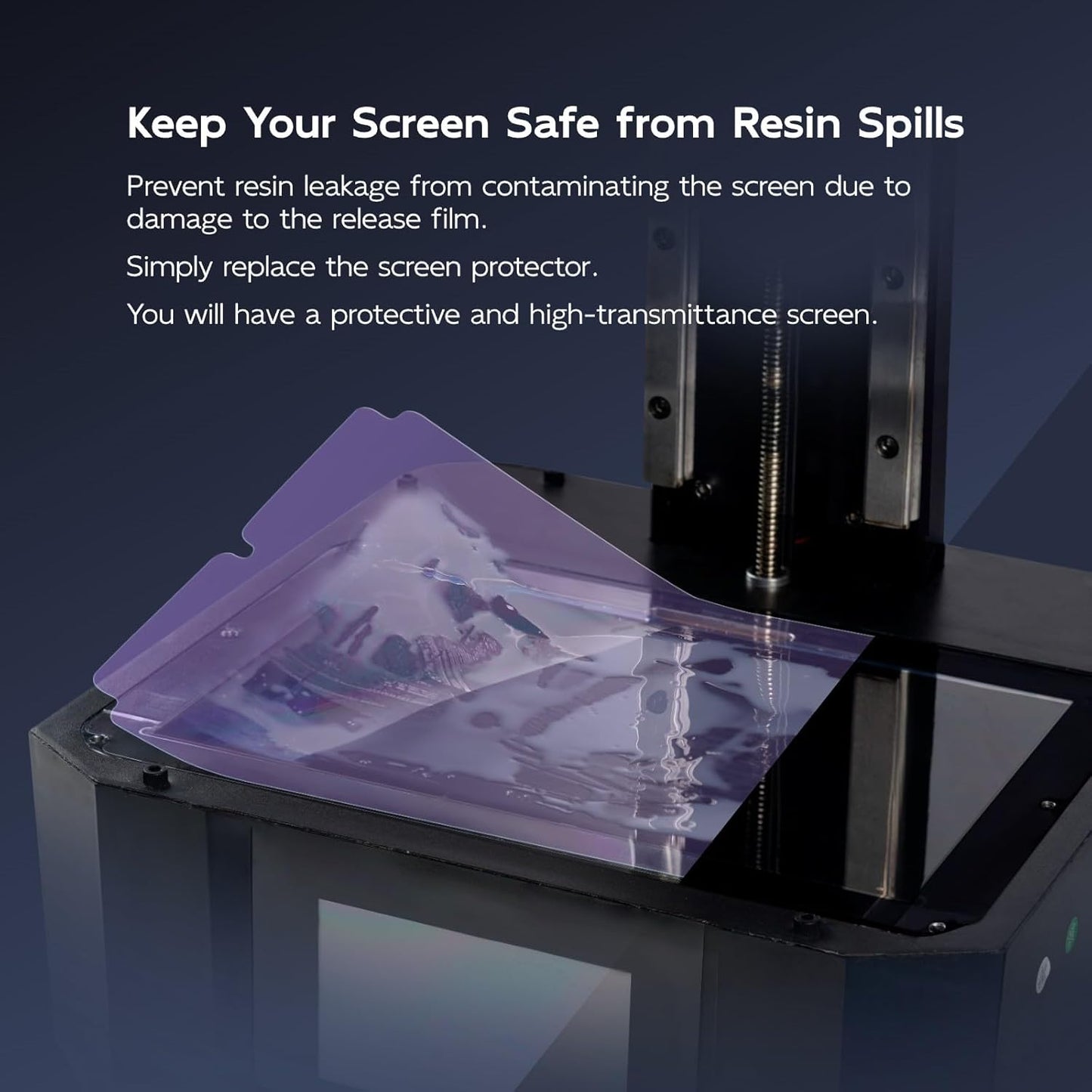 Chitu Systems 3Pcs 3D Printer Screen Protector for Saturn 3 Ultra,10.1 Inch Hole Punched Leak-Proof Screen Protector Film 269x156mm
