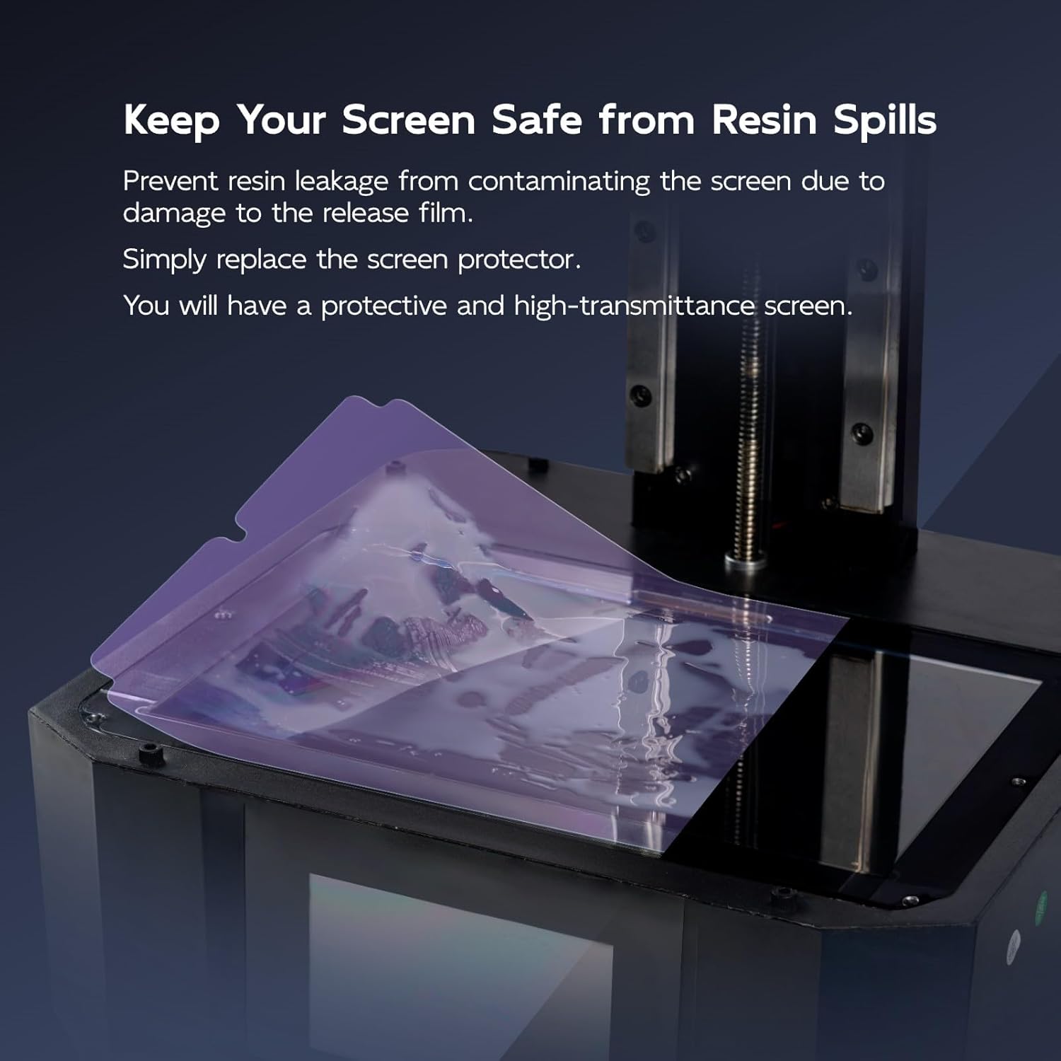 Chitu Systems 3Pcs 3D Printer Screen Protector for Saturn 3 Ultra,10.1 Inch Hole Punched Leak-Proof Screen Protector Film 269x156mm