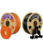 OVERTURE 3D Printer Filament 2kg, TPU Filament and PLA Filament Fit Most FDM 3D Printers, 1kg per Spool, Pack of 2,TPU Orange+PETG Black