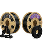 OVERTURE 3D Printer Filament 2kg, PETG Filament and PLA Filament Fit Most FDM 3D Printers, 1kg per Spool, Pack of 2, PETG Black+TPU Black