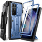 TONGATE for Samsung Galaxy S23 Ultra Case, [Built-in Slide Camera Cover & Screen Protector] [2 Front Frame] Military Grade Shockproof S23 Ultra Phone Case with Kickstand & Belt-Clip 6.8", Black