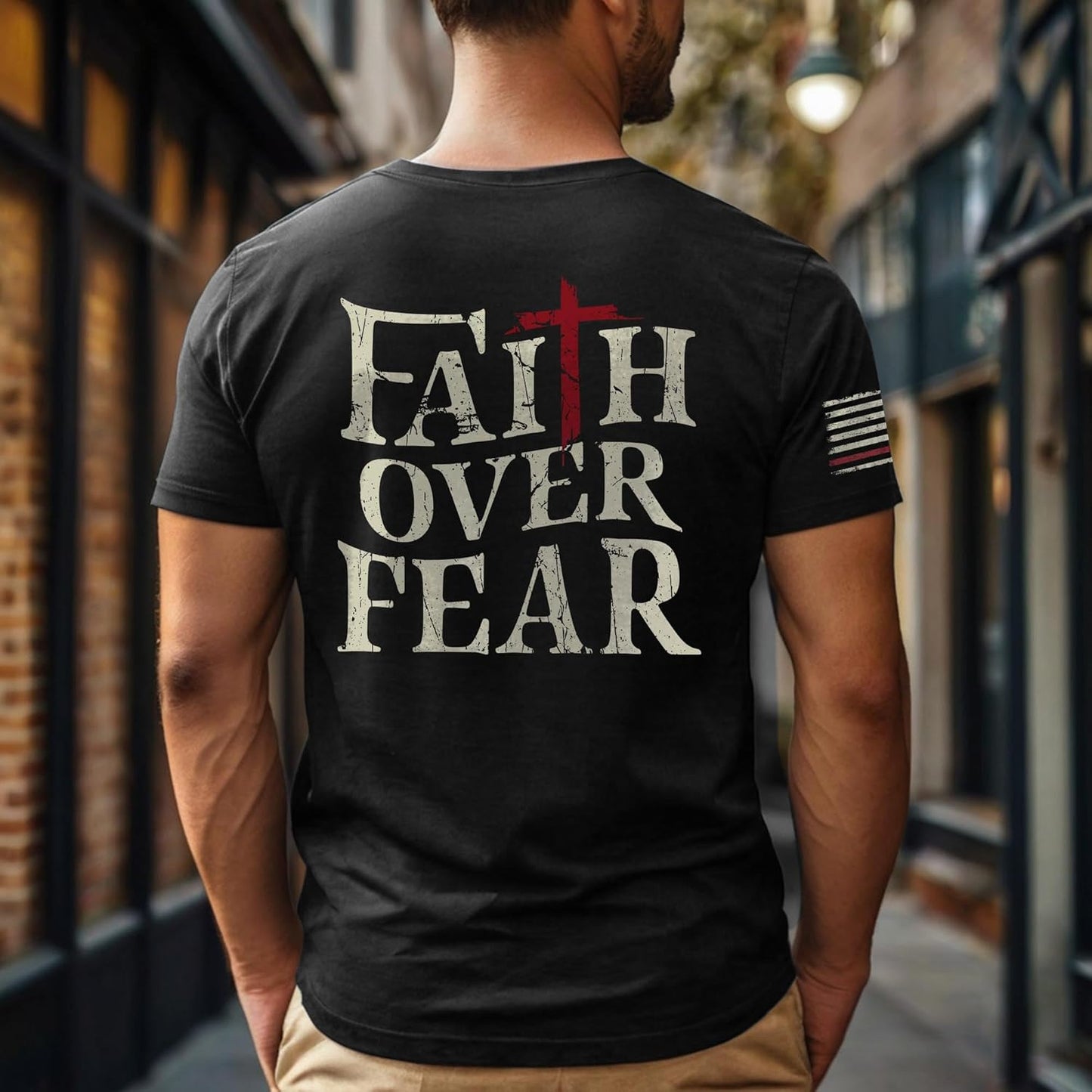 Faith Over Fear Shirt Men, Religious Shirts, Jesus Shirt, Christian Shirts for Men, Graphic Tees for Women