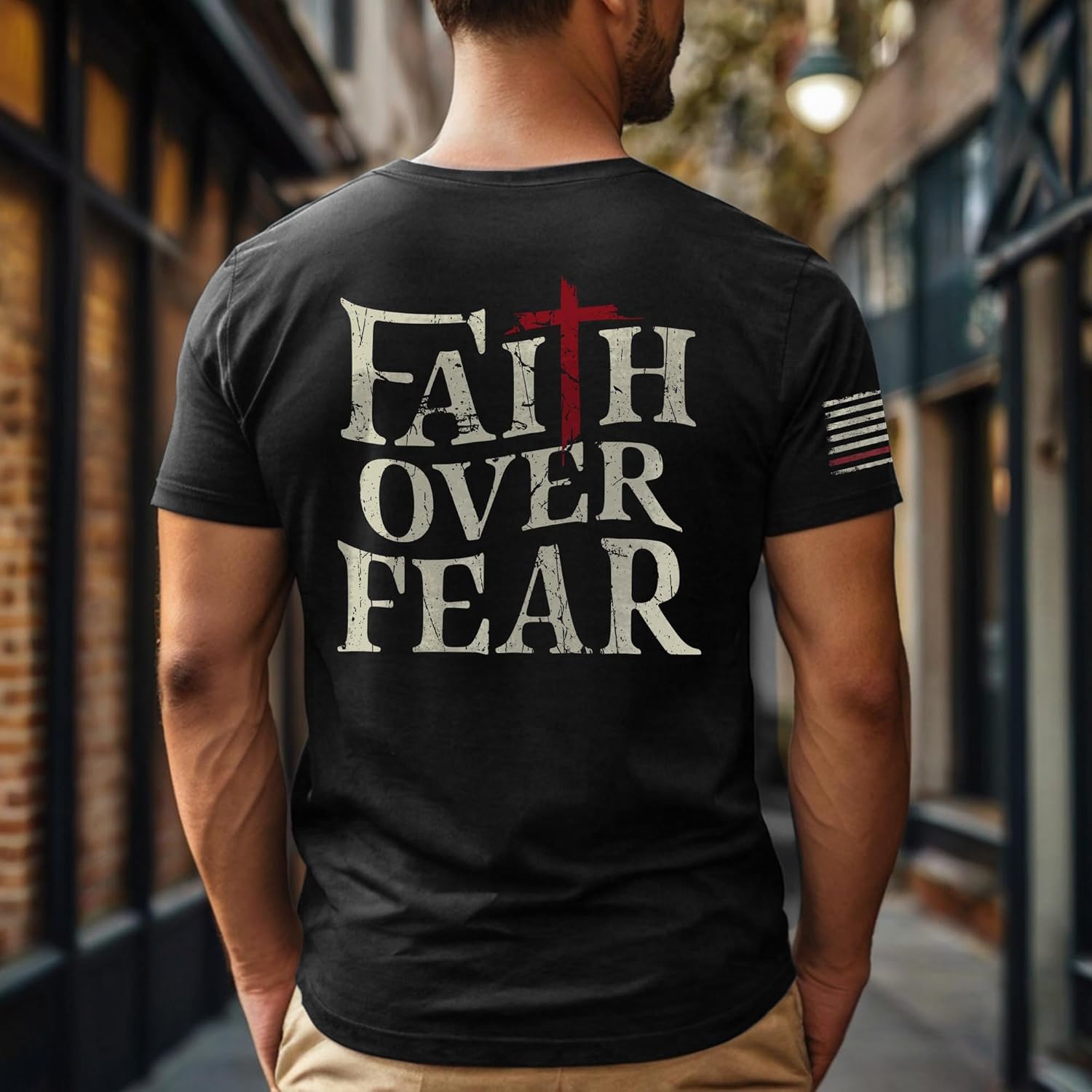 Faith Over Fear Shirt Men, Religious Shirts, Jesus Shirt, Christian Shirts for Men, Graphic Tees for Women
