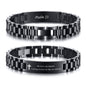 VNOX Personalized Religious Jewelry-Engraved Inspirational Christian Faith Bible Verse Quote Wristbands Elegant Link Bracelet Encouragement Gift,Cassic Watch Band Strap Design