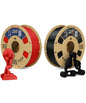 OVERTURE 3D Printer Filament 2kg, PLA Plus Filament and PETG Filament Fit Most FDM 3D Printers, 1kg per Spool, Pack of 2, PLA Plus Red+PETG Black