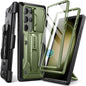 TONGATE for Samsung Galaxy S23 Ultra Case, [Built-in Slide Camera Cover & Screen Protector] [2 Front Frame] Military Grade Shockproof S23 Ultra Phone Case with Kickstand & Belt-Clip 6.8", Black
