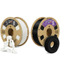 OVERTURE 3D Printer Filament 2kg, PETG Filament and PLA Filament Fit Most FDM 3D Printers, 1kg per Spool, Pack of 2, PETG White+TPU Black