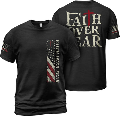 Faith Over Fear Shirt Men, Religious Shirts, Jesus Shirt, Christian Shirts for Men, Graphic Tees for Women