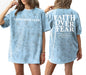 Oversized Tshirts for Women Christian Shirts Faith Over Fear Shirt Short Sleeve Jesus Tees Loose Casual Religious Tops