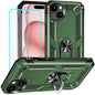 Yiakeng for iPhone 15 Case: iPhone 15 Phone Case with HD Screen Protector - Military Grade Protective Cases with Ring for iPhone 15(Blue)