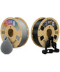 OVERTURE 3D Printer Filament 2kg, PLA Filament and PETG Filament Fit Most FDM 3D Printers, 1kg per Spool, Pack of 2, PLA Light Gray+PETG Black
