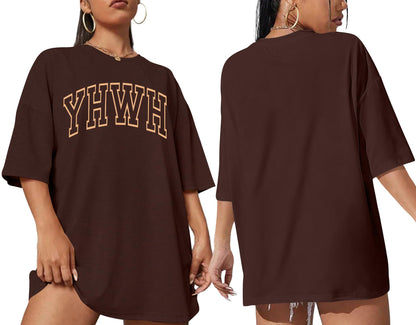 Oversized Tshirts for Women Christian Shirts Faith Over Fear Shirt Short Sleeve Jesus Tees Loose Casual Religious Tops
