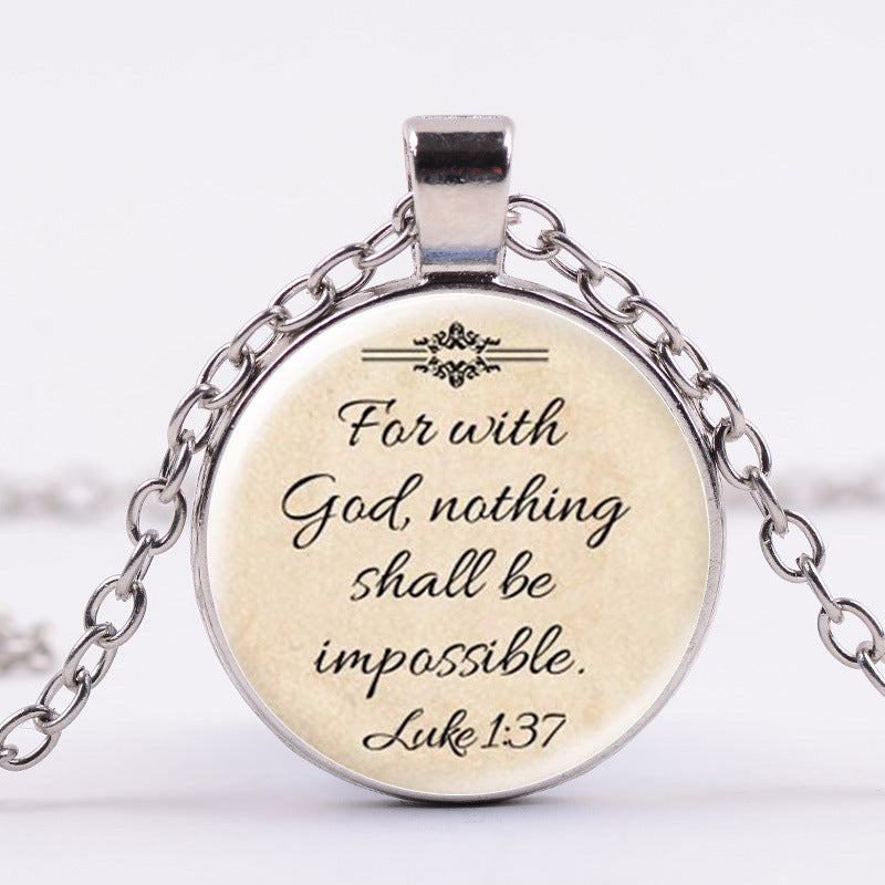 FREE For With God Nothing is Impossible Necklace