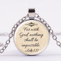FREE For With God Nothing is Impossible Necklace