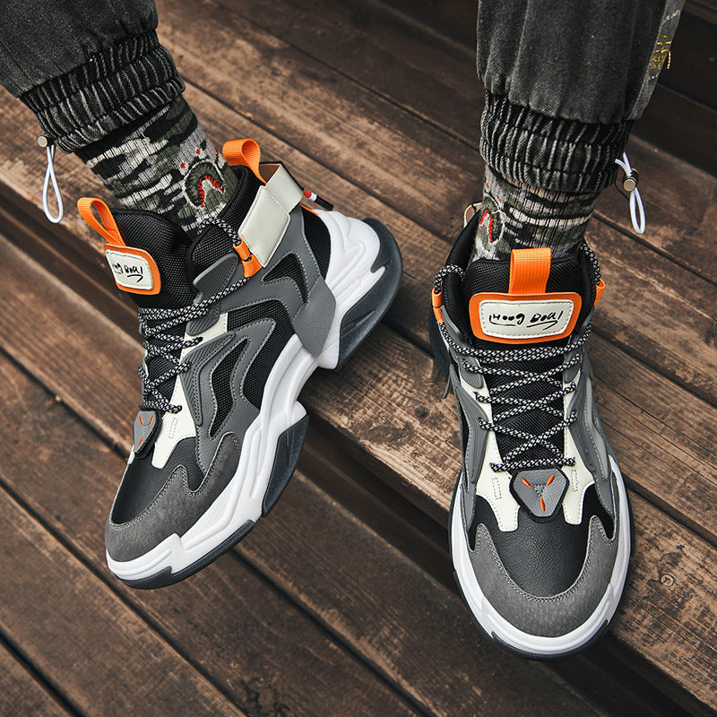 High-top American Retro Tooling Plus Velvet Boots