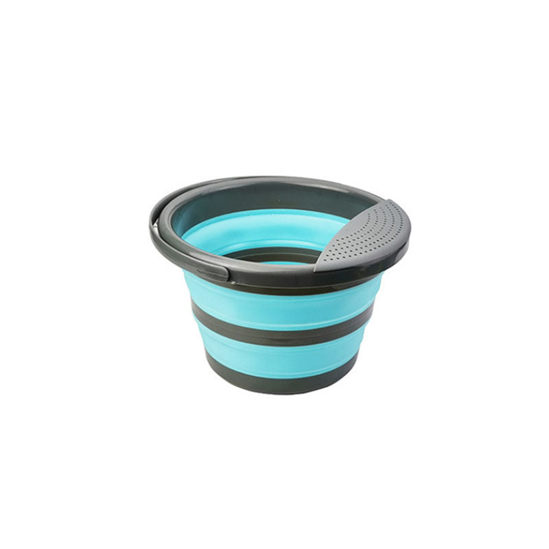 Folding multifunctional silicone bucket