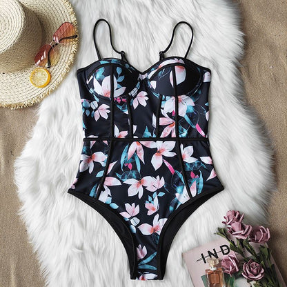 Swimming Women One-Piece Swimwear Bikini Suit