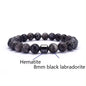 Natural Gemstone Bracelet Vintage Stone Beads Men Women Jewelry