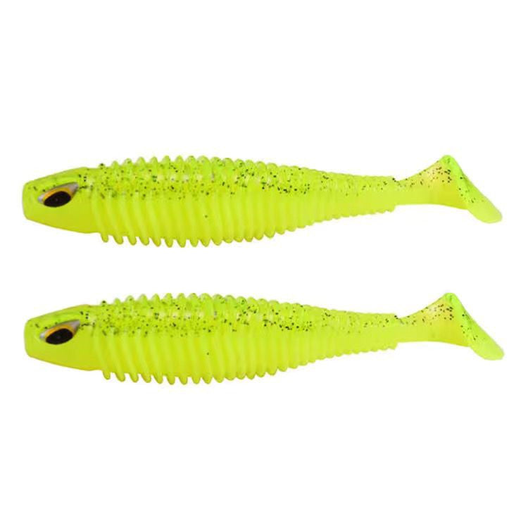 Luya Big T-tail Soft Fish Bait With Crank Lead Head