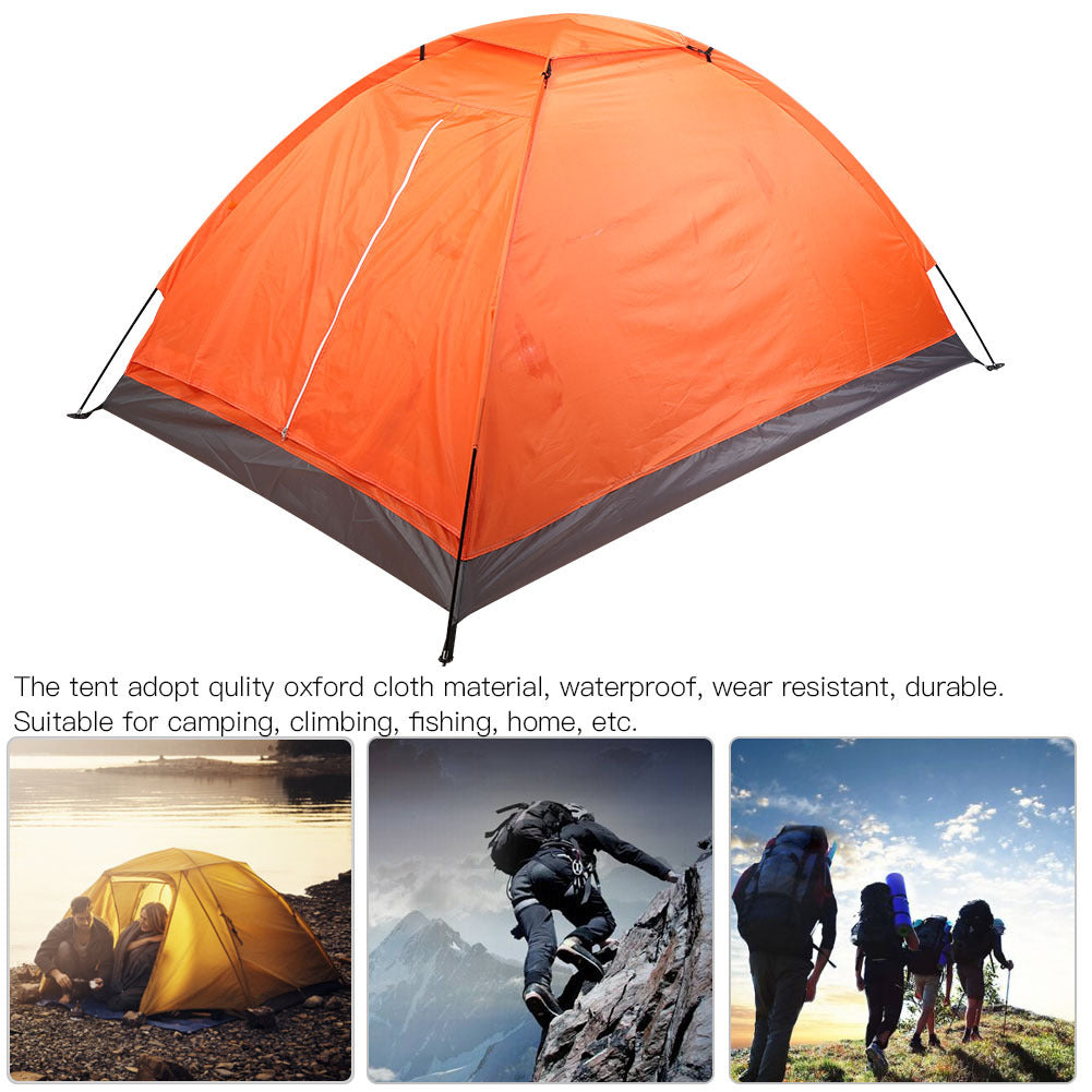 Outdoor Double Person Single Layer Tent for Camping Climbing Fishing Beach